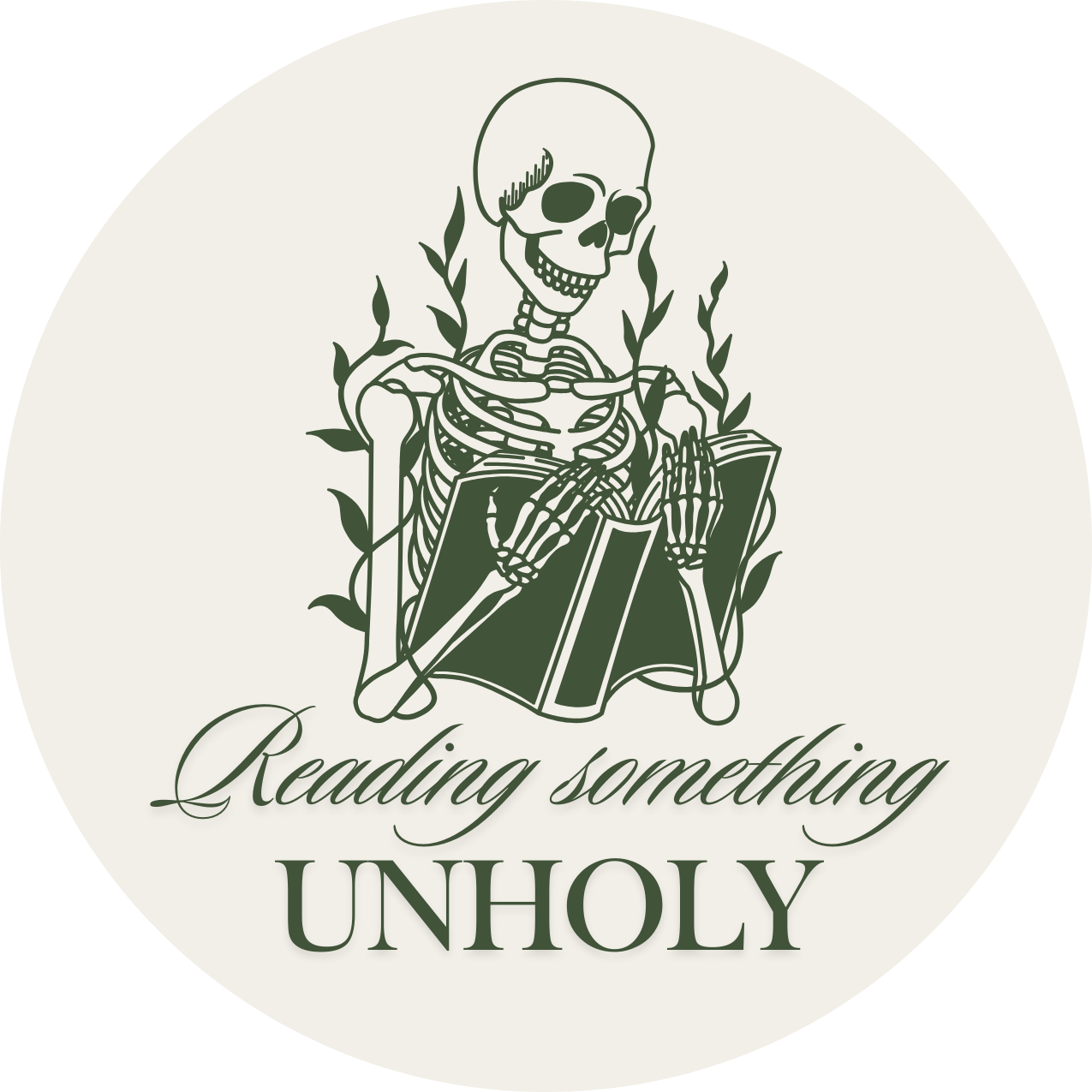 Reading Something Unholy Sticker