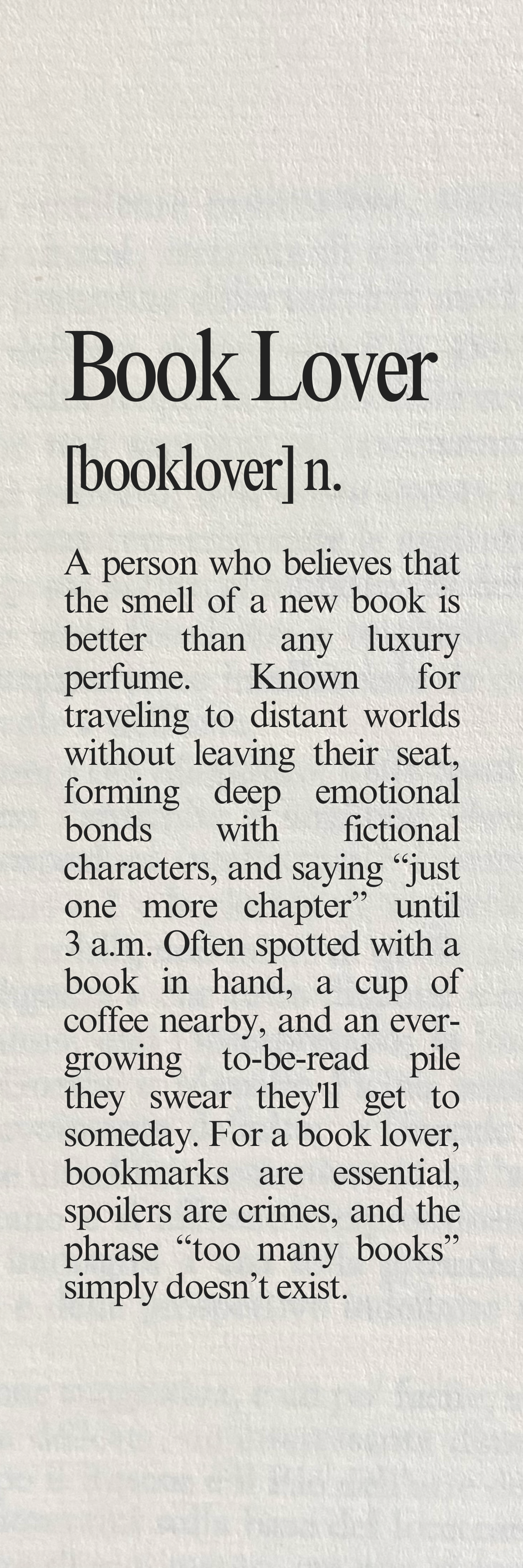 Bookish By Definition Bookmark