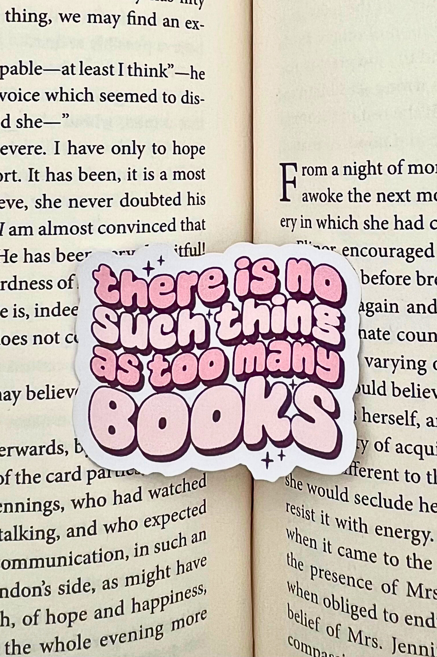 There is No Such Things as Too Many Books Sticker