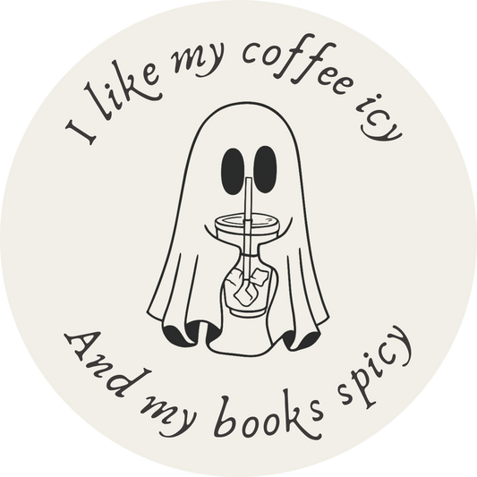 I Like My Coffee Icy and My Books Spicy Pin