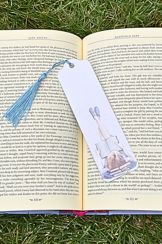 Book Open, Feet Up Bookmark