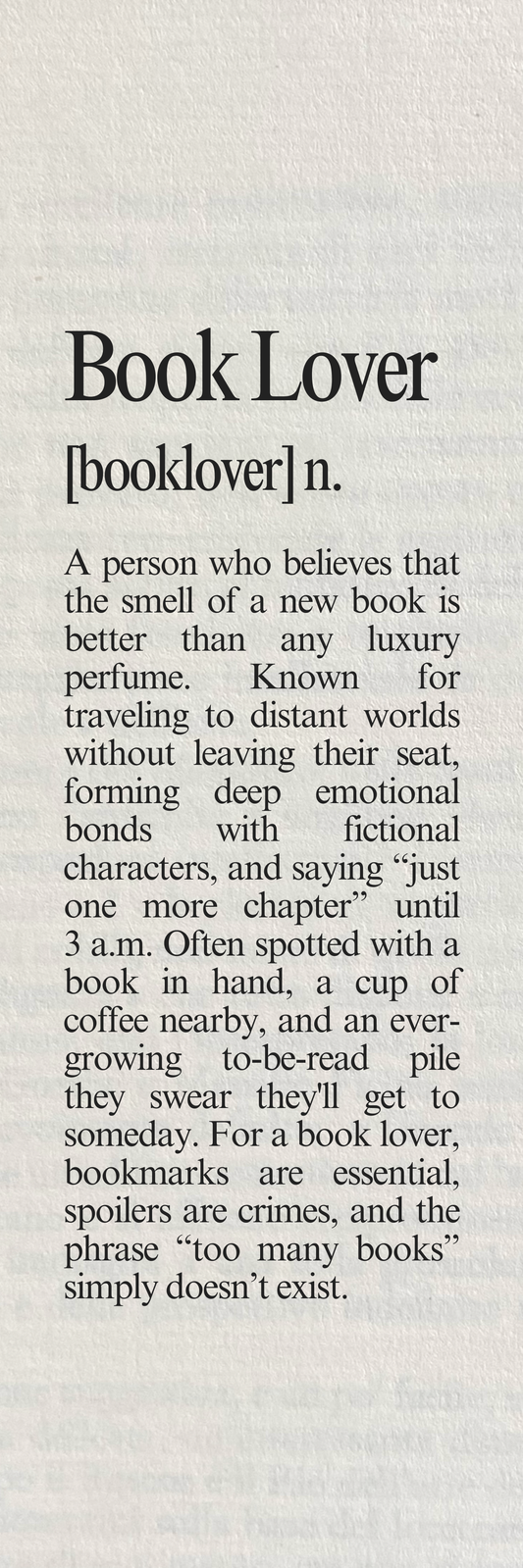 Bookish By Definition Bookmark