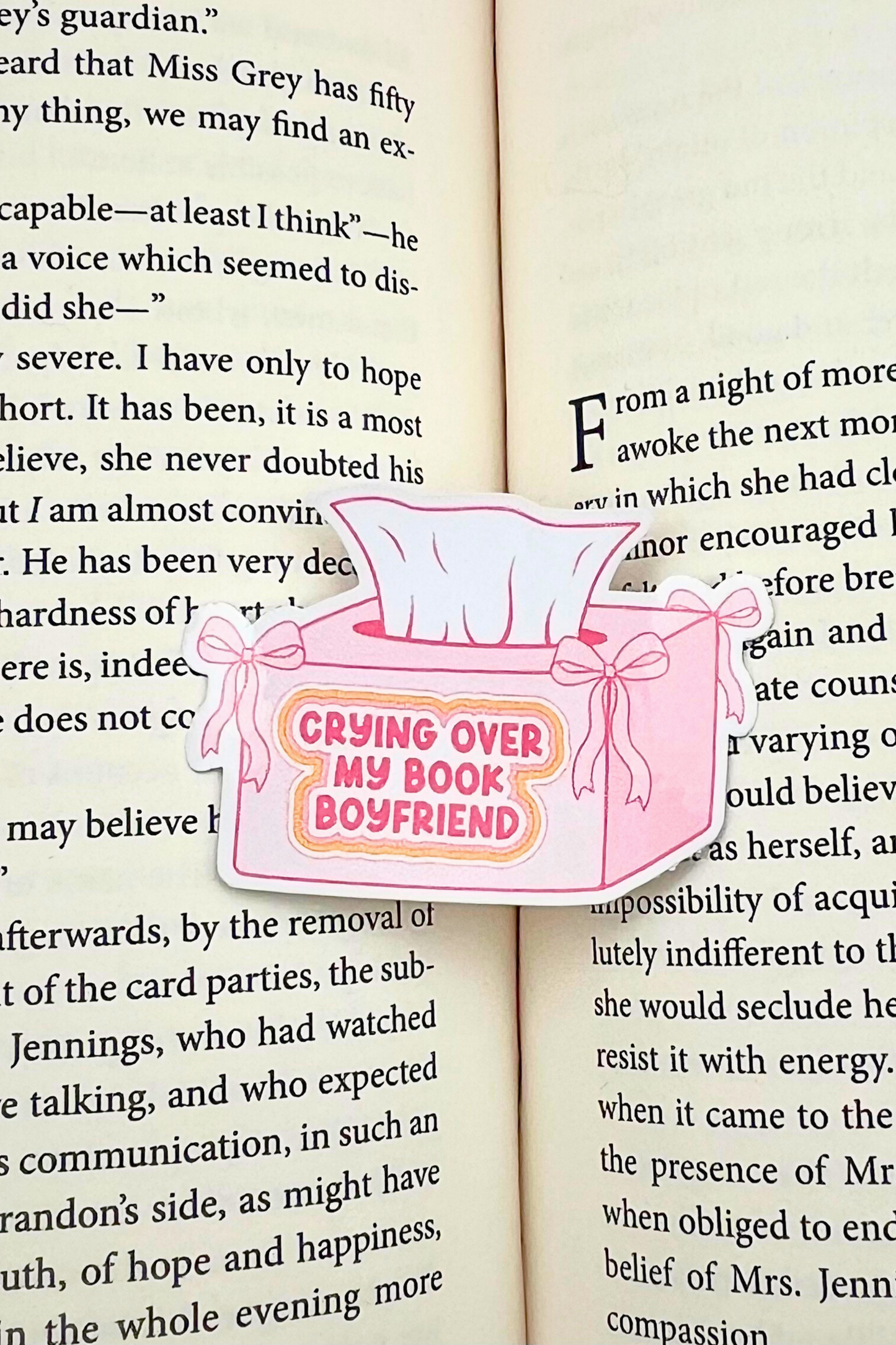 Crying Over My Book Boyfriends Sticker