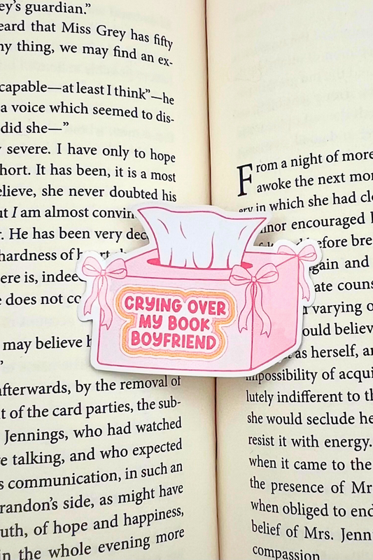 Crying Over My Book Boyfriends Sticker